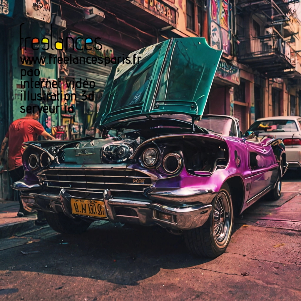 Pao mise en page internet vidéo illustration 3d serveur IA générative AI freelance paris studio de création magazines bhx8drq0